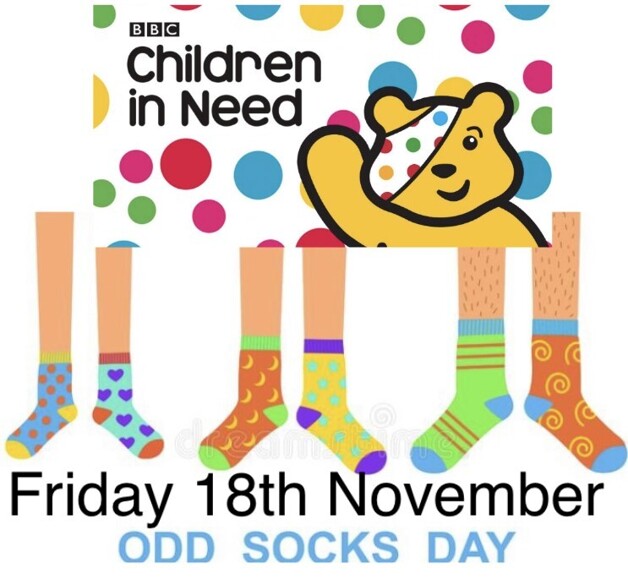 Children in Need Odd Socks Day Friday 18th November 2022 Latest